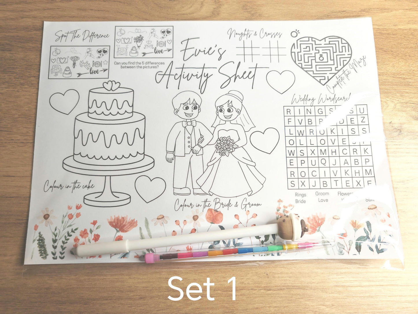 Children's Wedding favours - Activity sheet