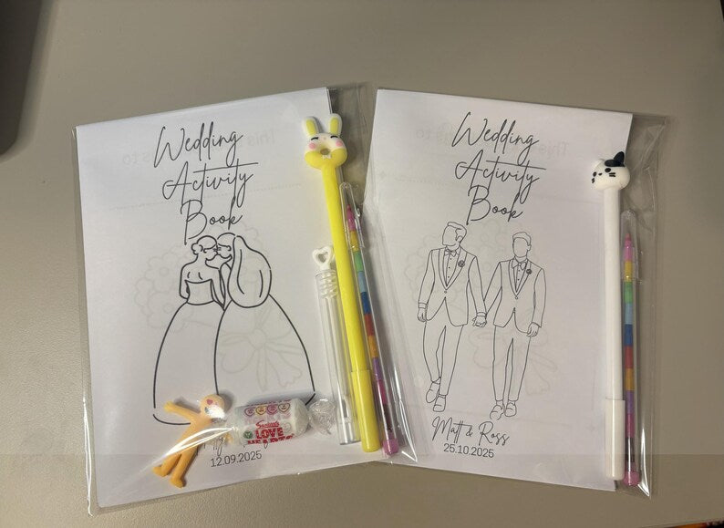 Children's Wedding Activity packs - Mr and Mr/Mrs and Mrs