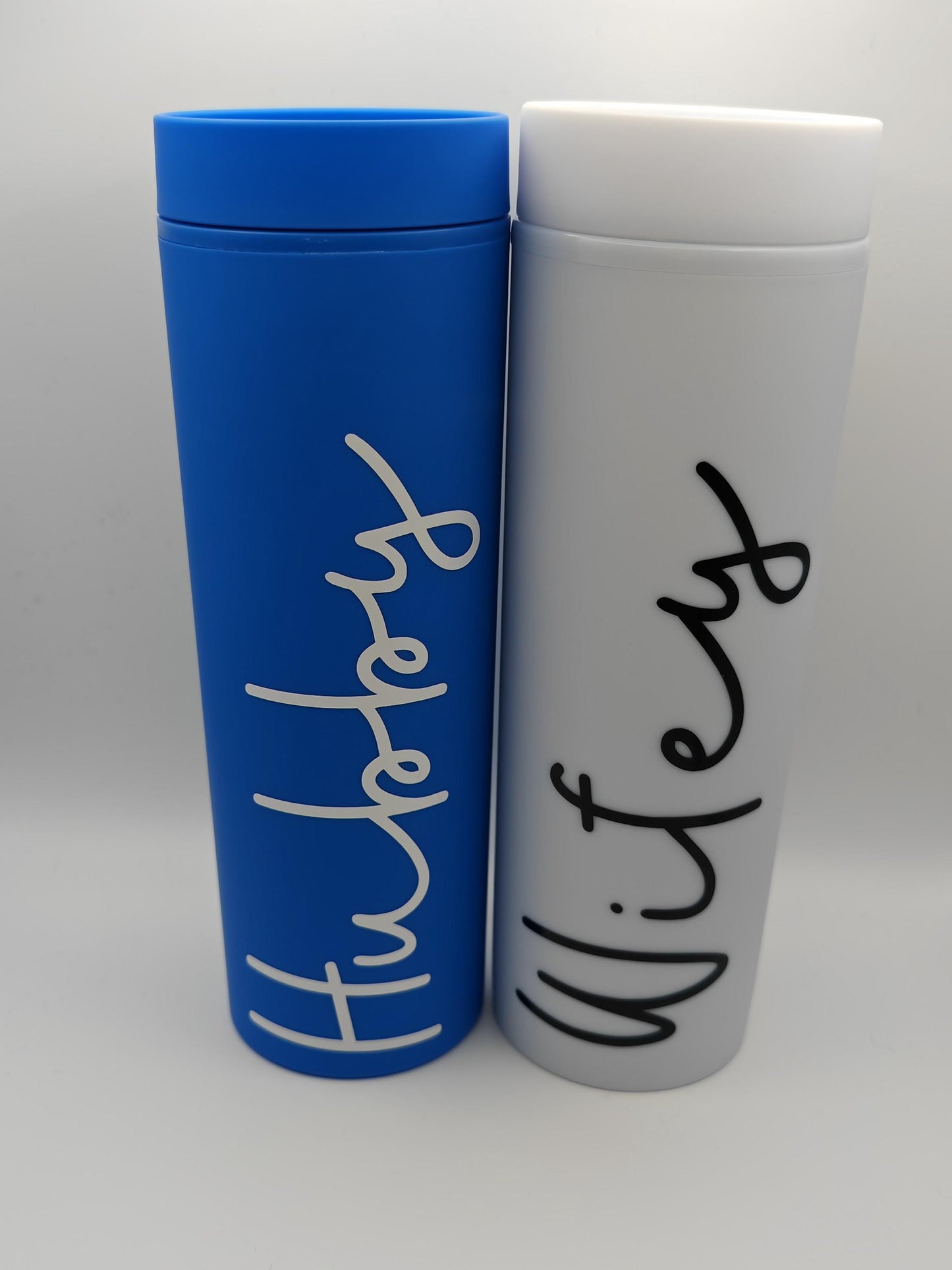 16oz - Skinny Tumbler - Hubby & Wifey set
