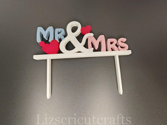 Wedding Cake Topper - 3D Printed