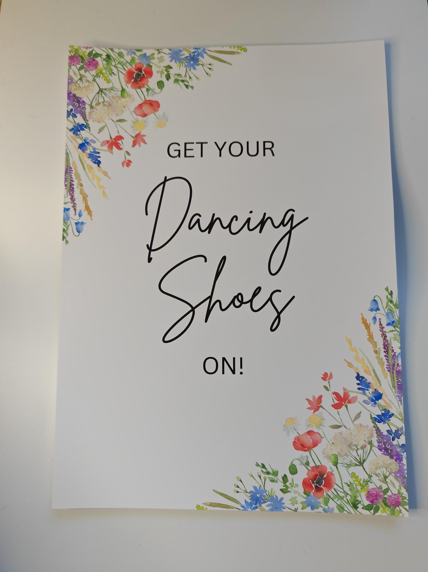 Full set of Printed floral design Wedding Signage