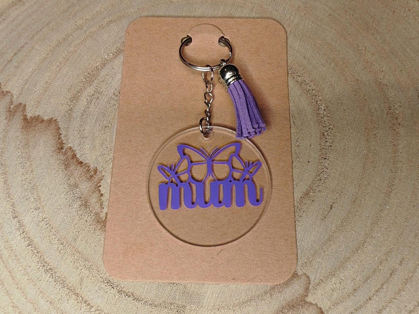Novelty Keyrings - Mum Butterfly