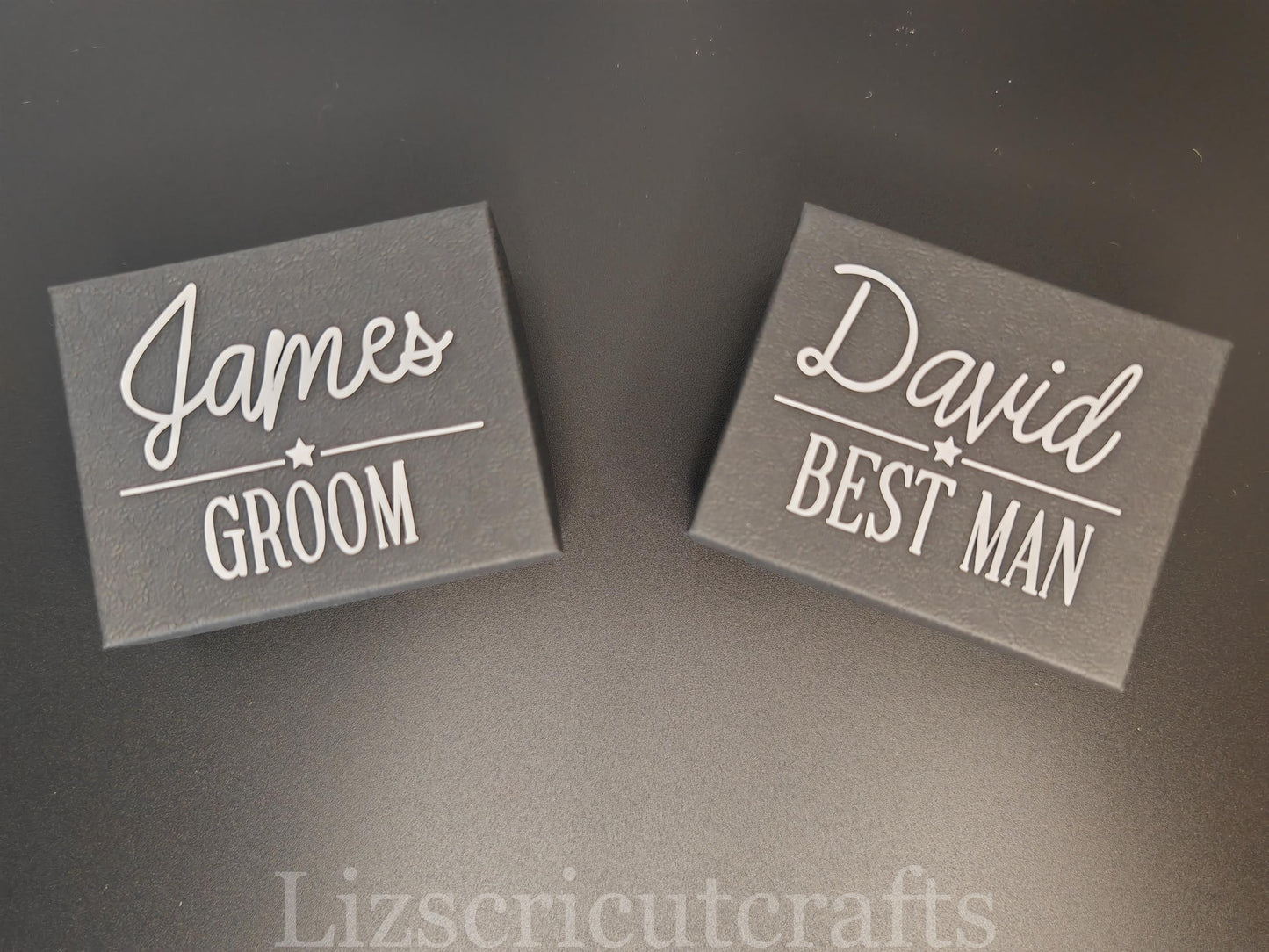 Groom, Groomsmen, Best man Cufflink Boxes with padded cushioning. 7.5cm x 6cm