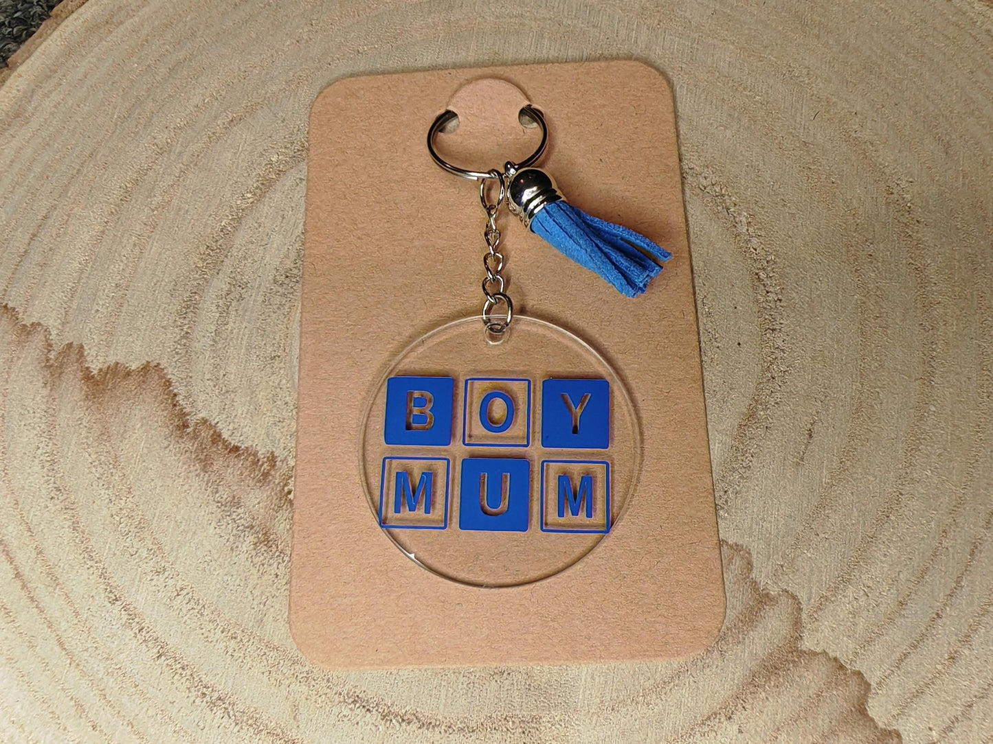 Novelty Keyrings - Boy mum