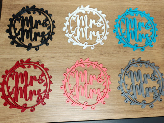 Mr & Mrs - Circular Table decoration, wedding decoration