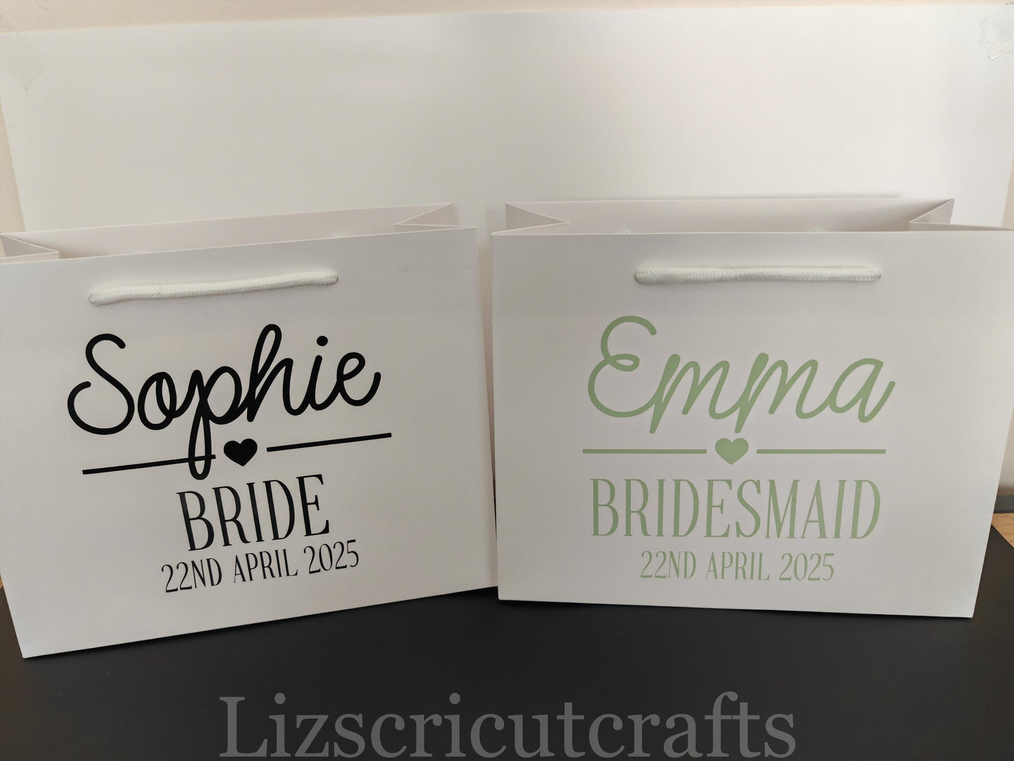 Bride, bridesmaid, groom, groomsmen, best man Gift bags 20cmx25cmx10cm