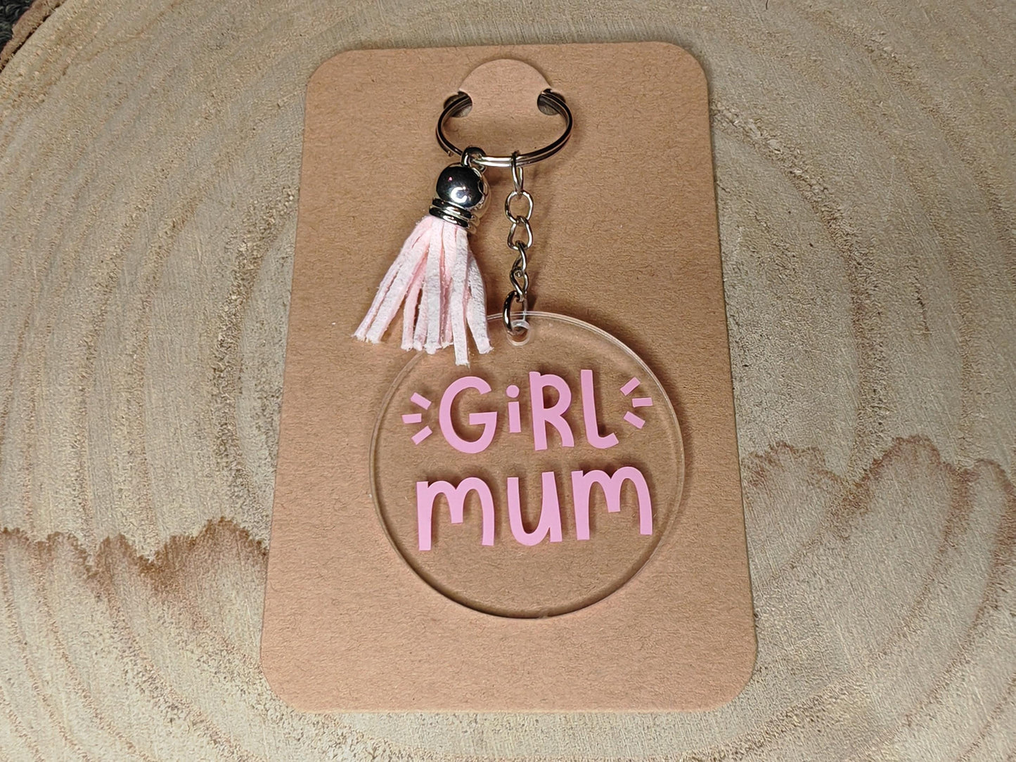 Novelty Keyrings - Girl Mum