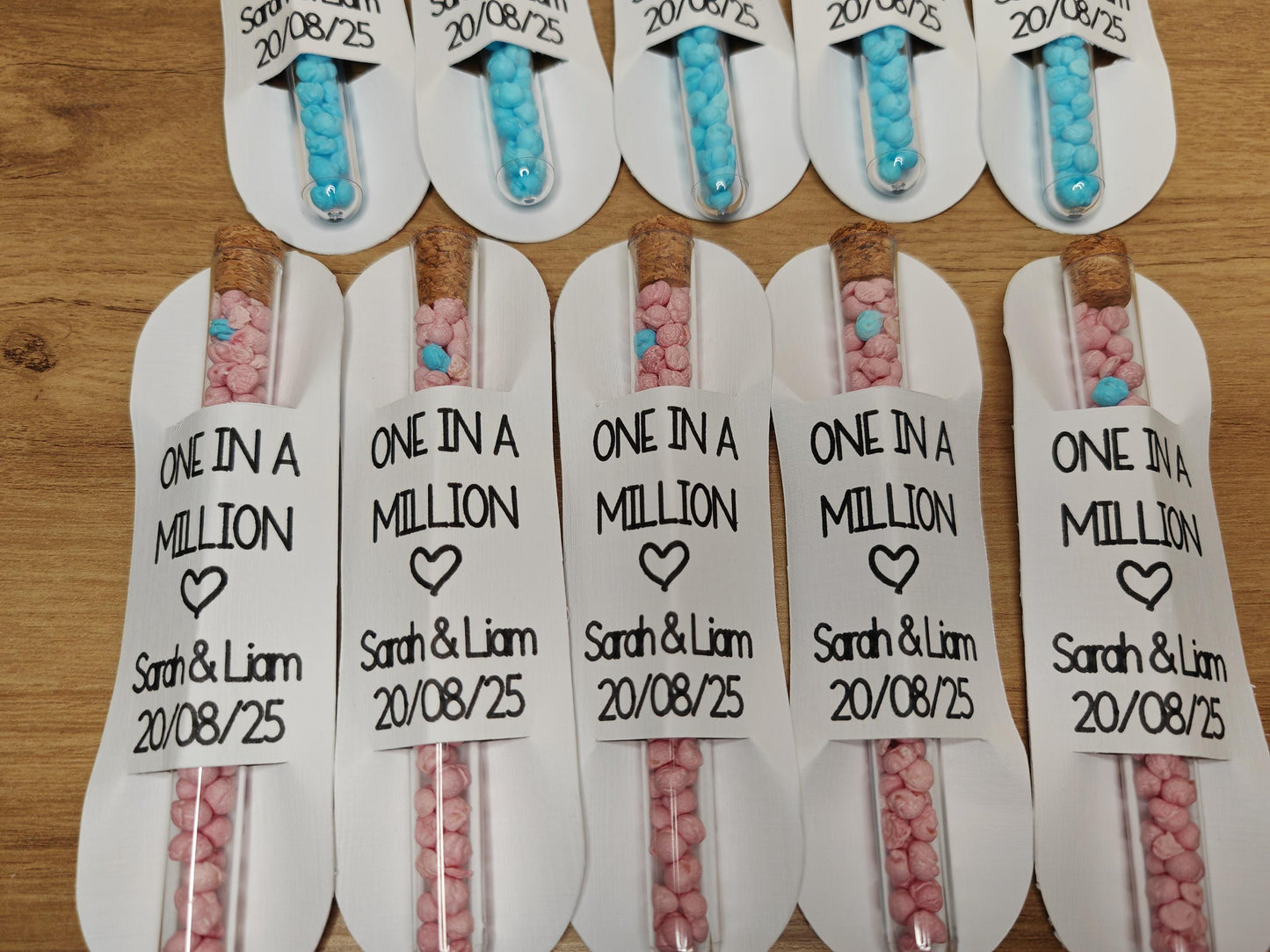 ONE IN A MILLION personalised wedding favours