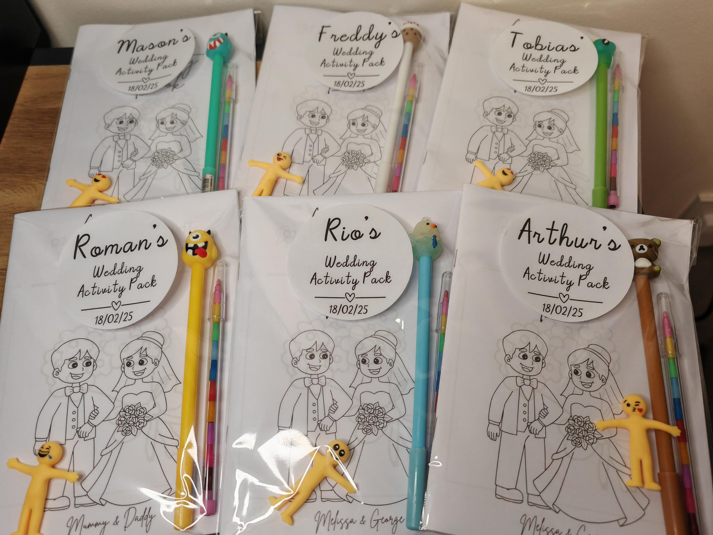 Personalised Children's Wedding Activity Packs