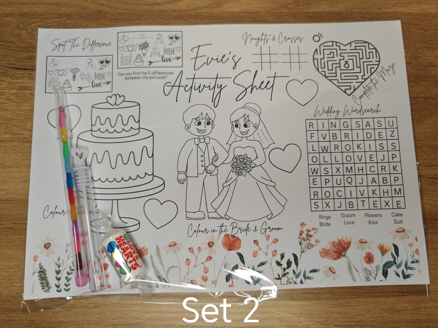 Children's Wedding favours - Activity sheet