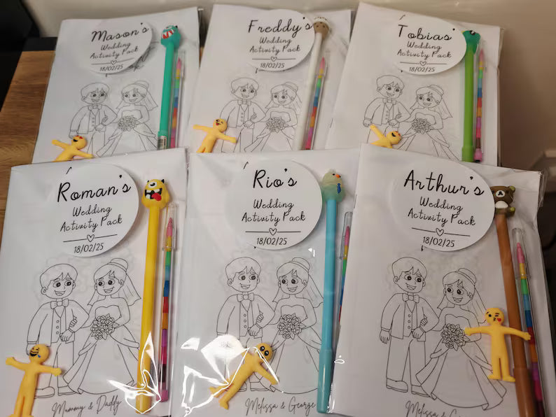 Children's Wedding Activity packs - Mr and Mr/Mrs and Mrs