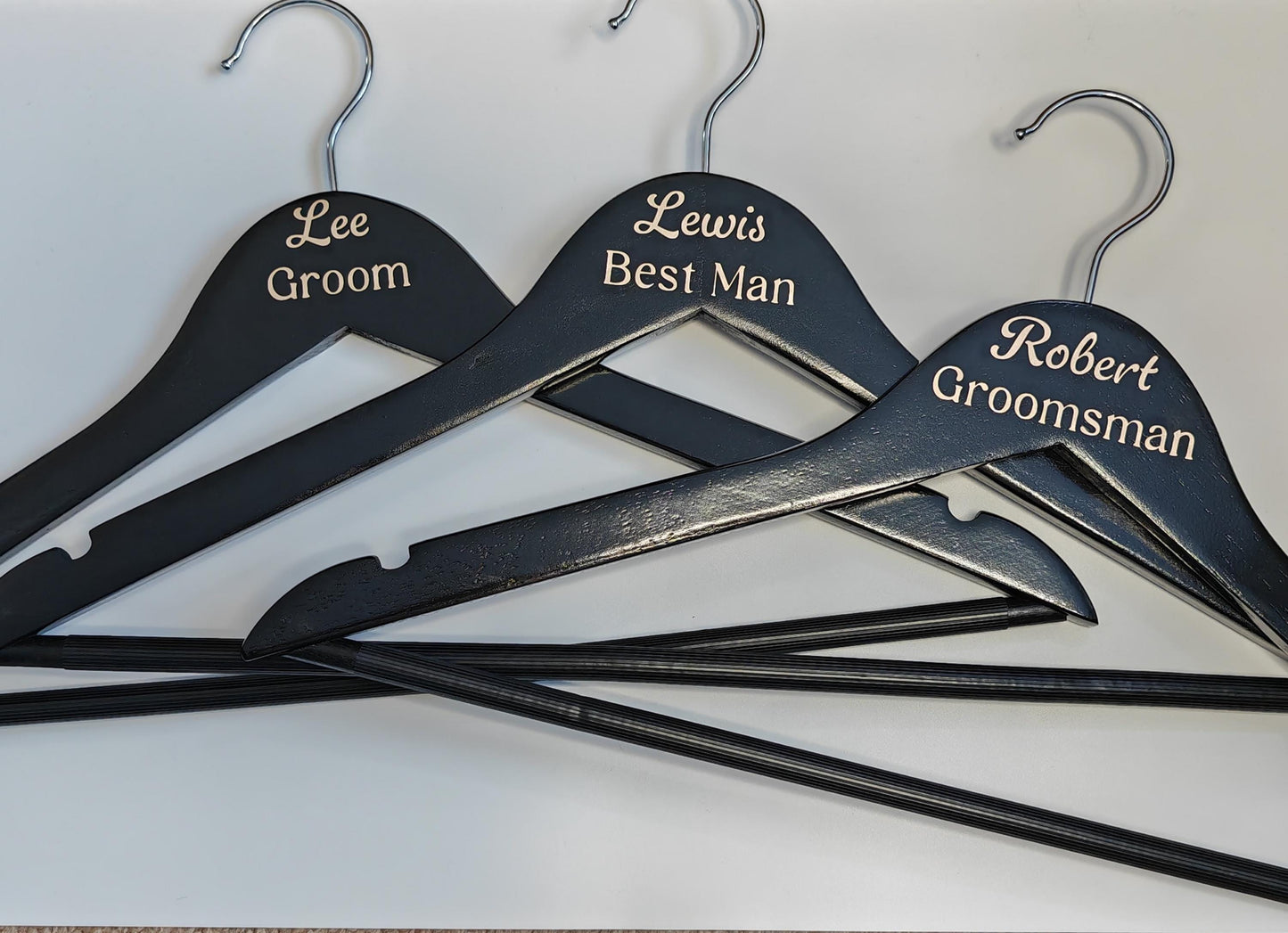 Personalised wedding Hangers - Name and Role