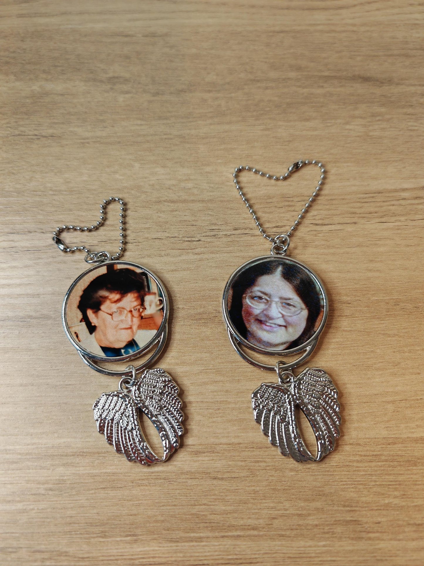 Wedding Bouquet memorial photo charm - angel wings