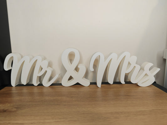 Mr & Mrs - Table decoration, wedding decoration