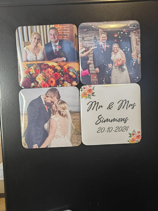 Personalised 5x5cm photo  Magnets - Photo Gifts - Family photos - Memory Magnets