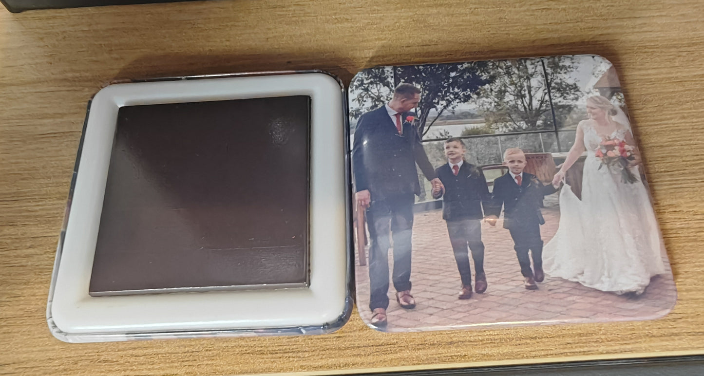 Personalised 5x5cm photo  Magnets - Photo Gifts - Family photos - Memory Magnets