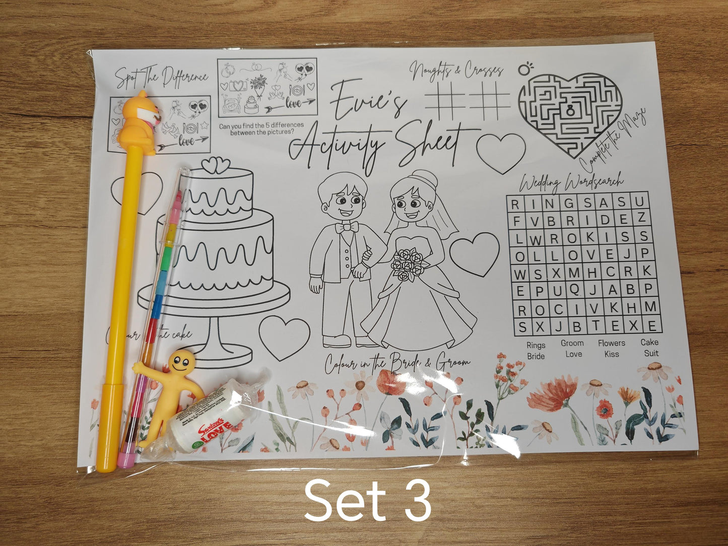 Children's Wedding favours - Activity sheet