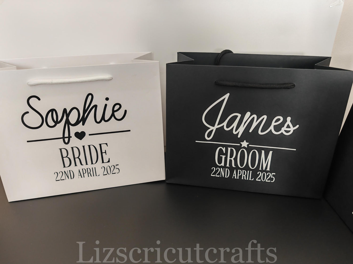 Bride, bridesmaid, groom, groomsmen, best man Gift bags 20cmx25cmx10cm