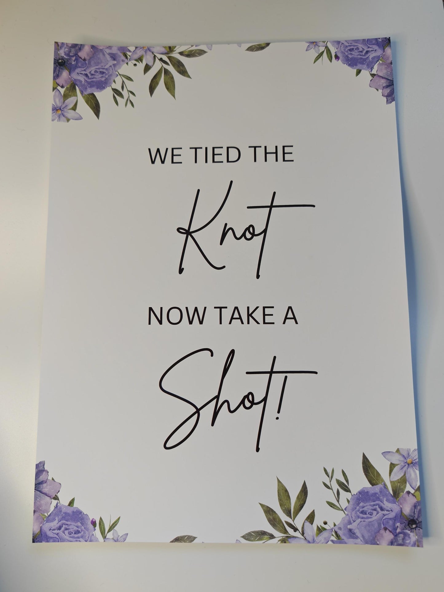 Full set of Printed floral design Wedding Signage