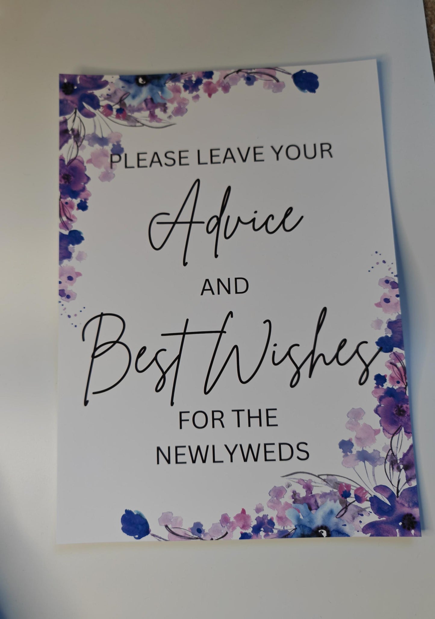 Full set of Printed floral design Wedding Signage