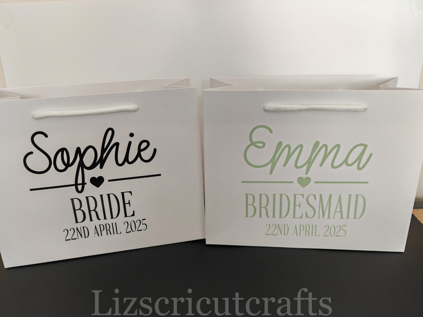 Bride, bridesmaid, groom, groomsmen, best man Gift bags 20cmx25cmx10cm