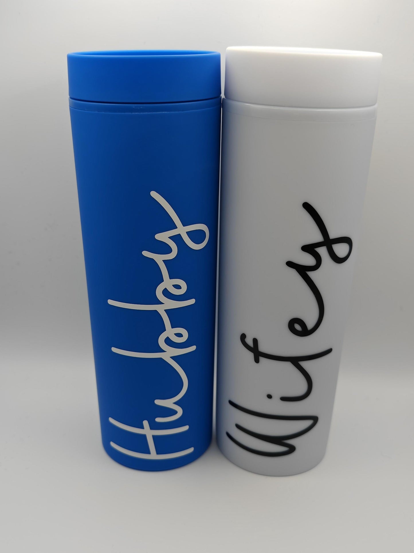 16oz - Skinny Tumbler - Hubby & Wifey set