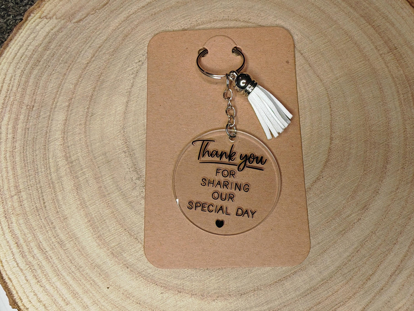 Novelty Keyrings - Thank you for sharing our special day
