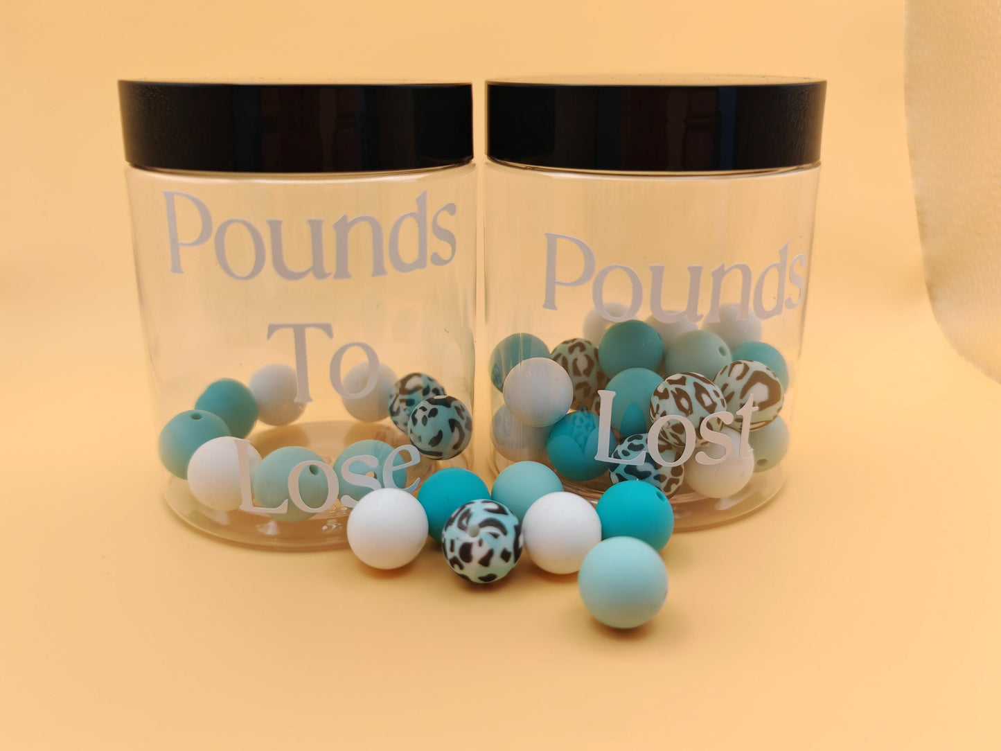 Weight Loss Motivation Beads Plastic Jars - Weight Loss Aid