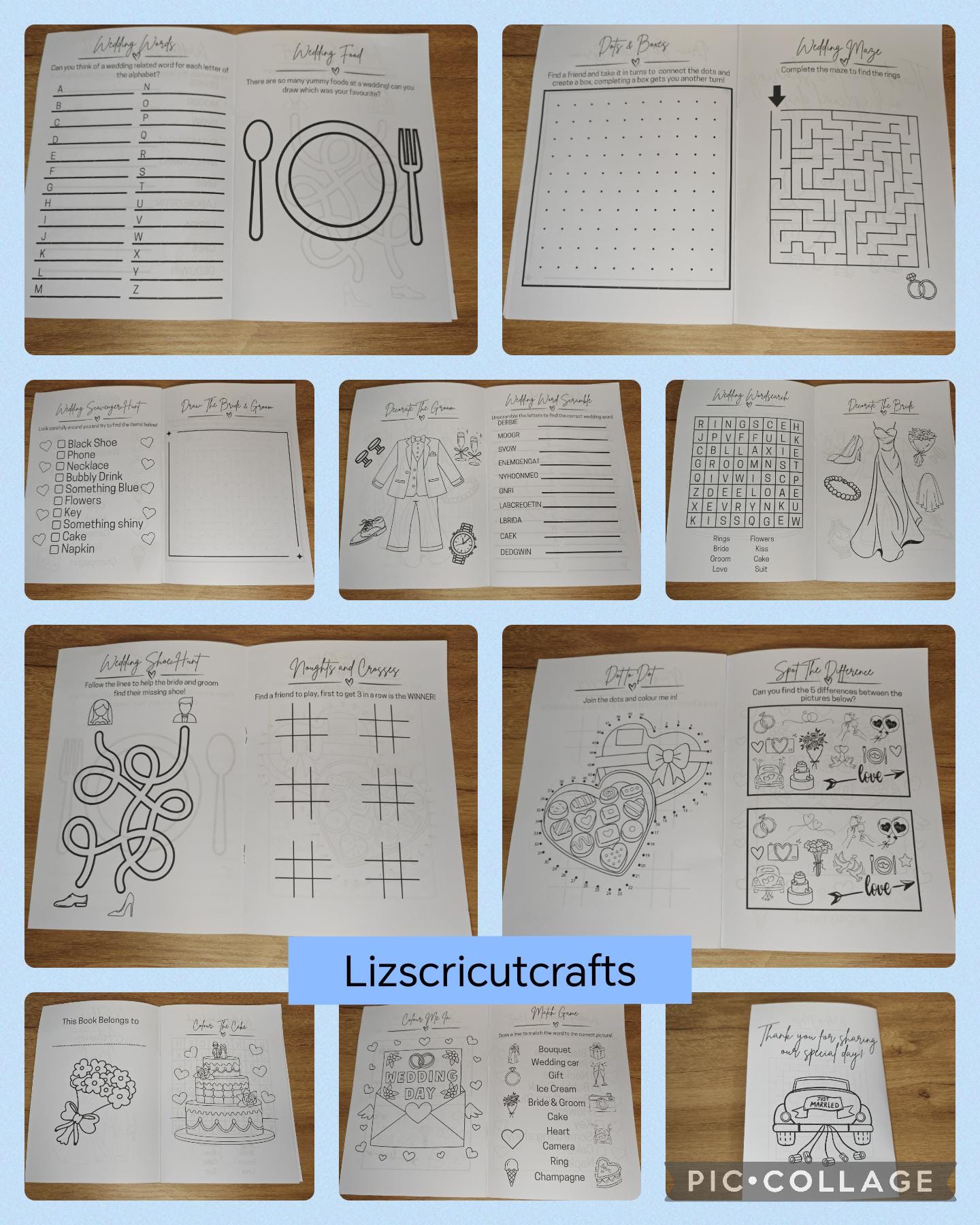 Personalised Children's Wedding Activity Packs