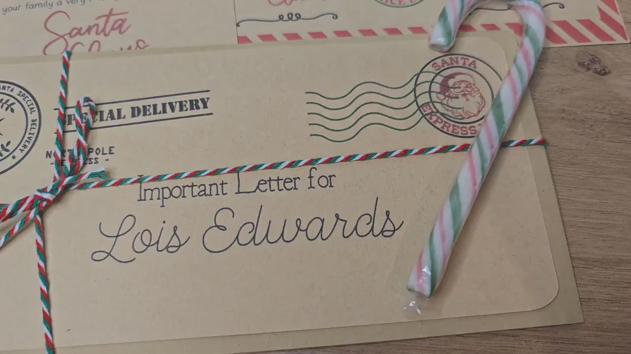 Personalised Christmas Letter from Santa clause and Nice List certificate.